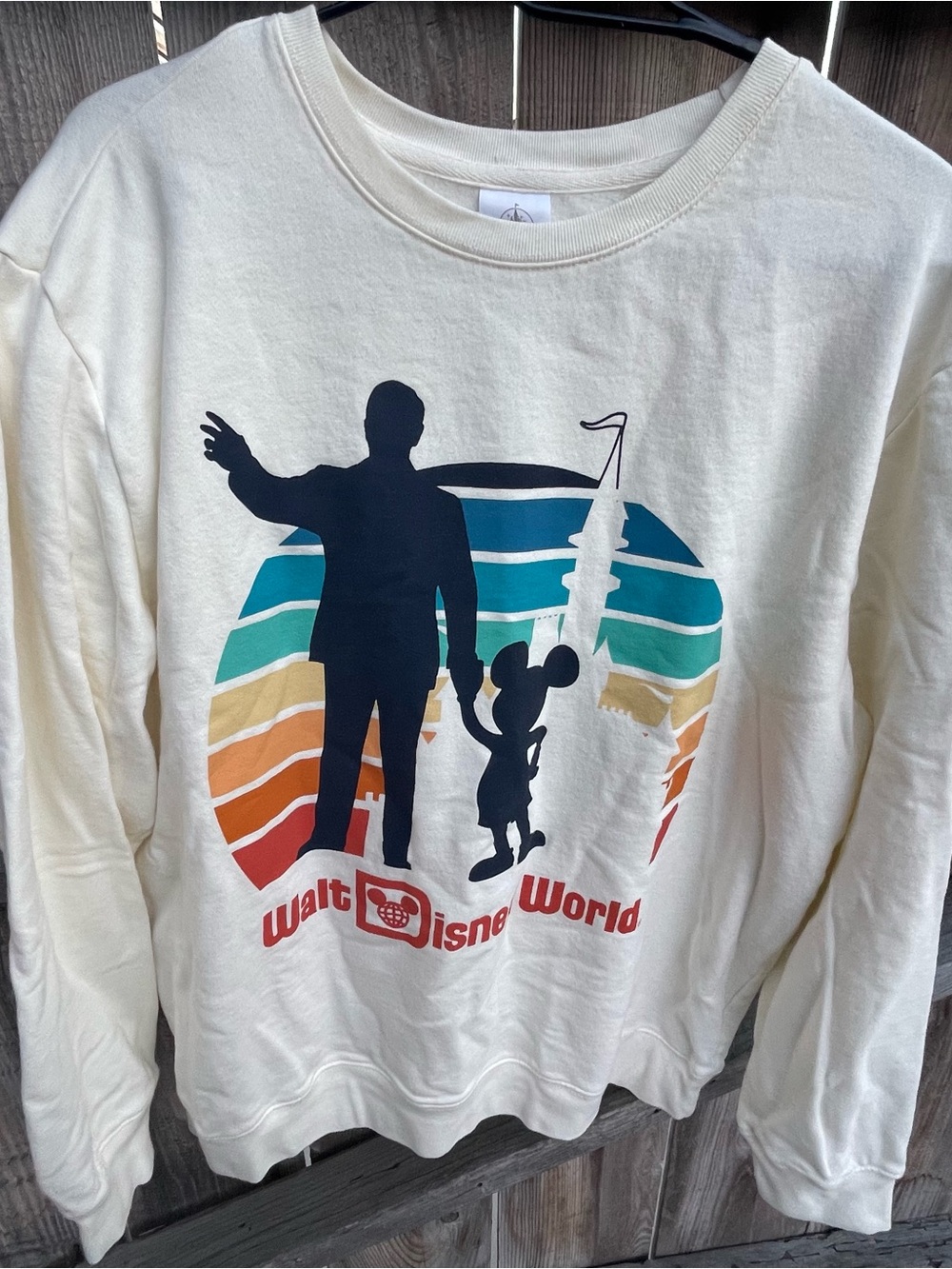 Disney Parks Most Magical Place on Earth Castle Crewneck Sweatshirt Blue Adult L